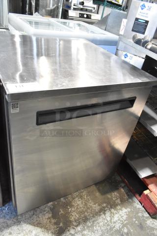 2021 Delfield 406P-STAR4 stainless steel undercounter cooler, single door, on casters, 115V, 1 phase, excellent condition.