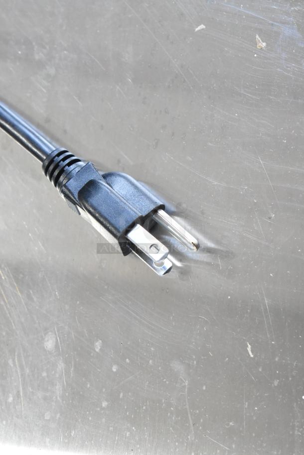 BRAND NEW Elkay HAC-HB-NF-1C water bottle filling attachment with metal surface, visible power cord, minor scratches.