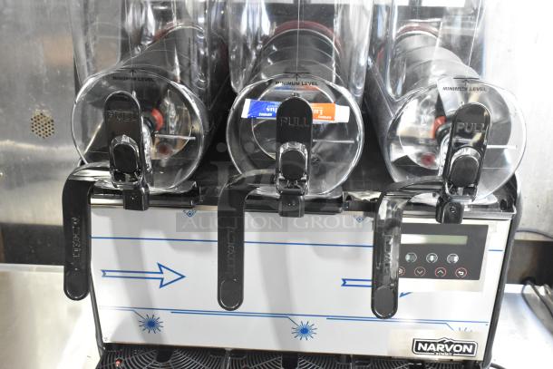 Narvon NSSM3 Summit Triple 3.2 Gallon Granita Machine, three dispensers, digital control panel, lightly used.