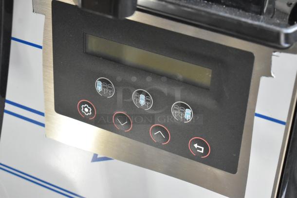 Narvon NSSM3 control panel, features digital display and buttons for settings. Stainless steel finish, part of slushy machine.