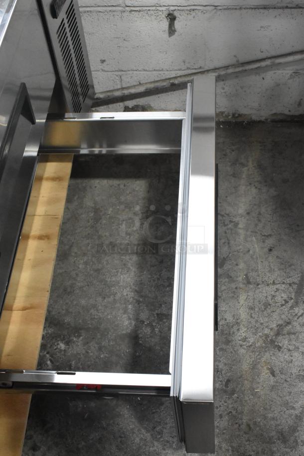 Brand new 2025 Avantco 178CBE72HC stainless steel commercial 4-drawer chef base, 115 volts, scratch and dent condition.