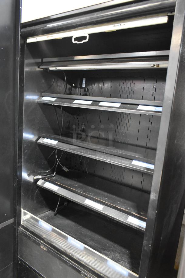 Structural Concepts Oasis B32EW Grab N Go Merchandiser, metal shelves, black finish, 120V, 1 Phase, used condition.