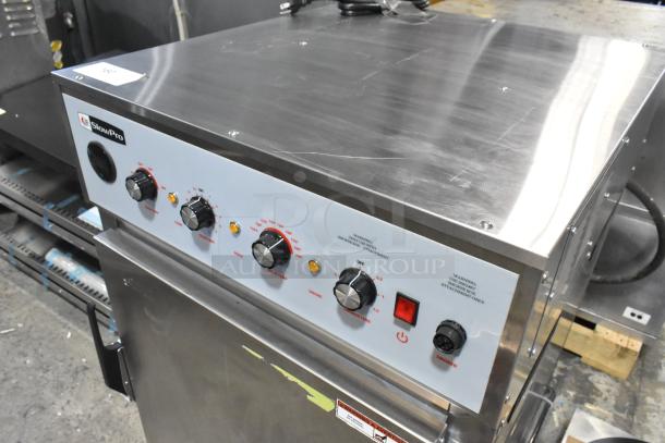 BRAND NEW SCRATCH AND DENT 2024 Cooking Performance Group SlowPro CHSP1SM stainless steel cook and hold oven with smoker. Model 351CHSP1SM.