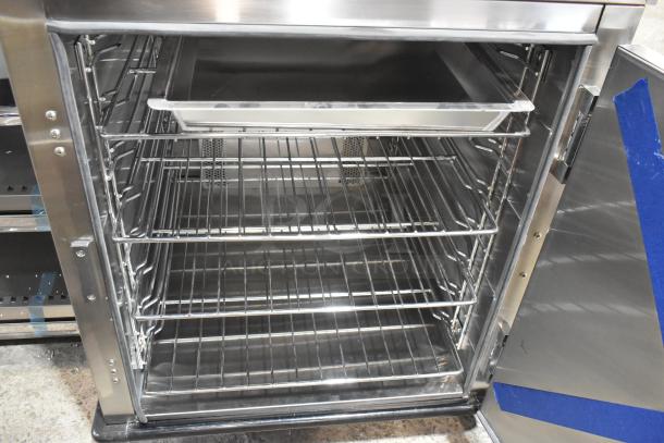 BRAND NEW 2024 Cooking Performance Group SlowPro CHSP1SM stainless steel undercounter cook and hold oven with smoker feature. Model 351CHSP1SM. Scratch and dent condition. 208/240 volts.