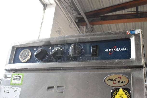 Alto Shaam 1000-TH/I stainless steel cook and hold oven with classic controls, on casters, 208-240V, 1 Phase, used.