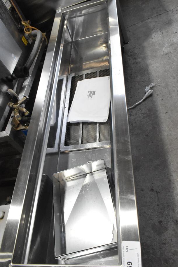 Brand new Delfield N8168NBP narrow three pan refrigerated cold food well; 115 volts, 1 phase, minor scratches.