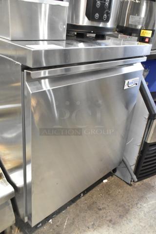 Brand new 2025 Avantco 178SSUC27RHC stainless steel undercounter cooler, scratch and dent, on casters. 115V, 1 phase.