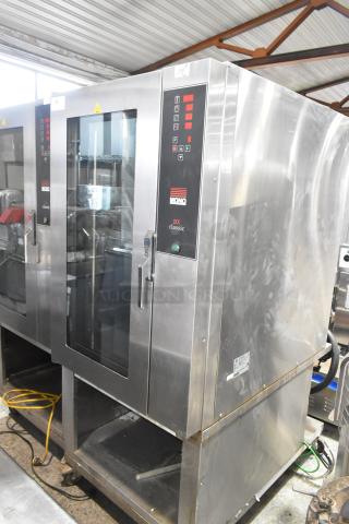 Mono FG180C-UZ56 BX Classic stainless steel combi convection oven, electric, with under shelf & casters, 208V, 3-phase.