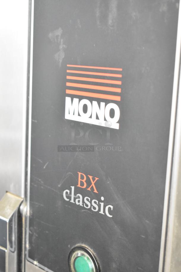 Mono FG180C-UZ56 BX Classic stainless steel convection oven, electric-powered, with under shelf on commercial casters.