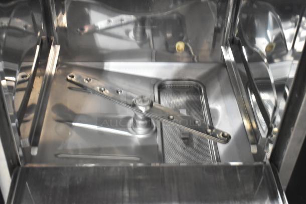 Champion UB30B stainless steel commercial undercounter dishwasher, clean interior, 120-208/230V, 1-phase, excellent condition.