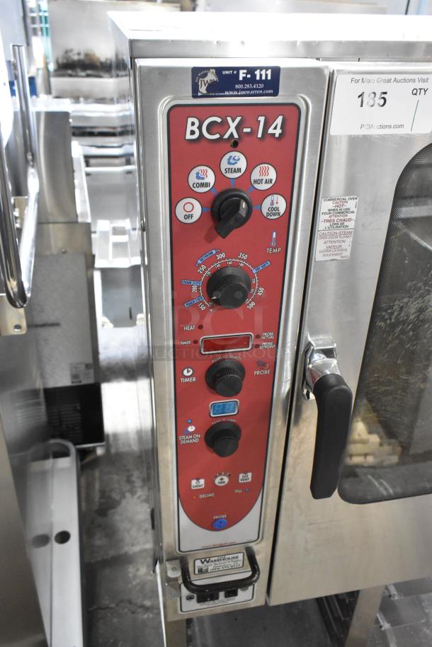 Blodgett BCX-14E stainless steel electric combi convection oven, features manual controls, 208 volts, 3-phase.