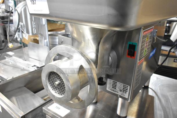 Pro-Cut KG-22W stainless steel meat grinder, brand new with scratch and dent, 115V, 1 phase. Commercial countertop model.