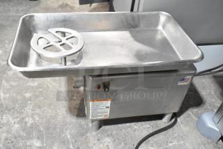 Berkel E-222 Stainless Steel Commercial Countertop Meat Grinder. 115 Volts, 1 Phase. - Item #1225972