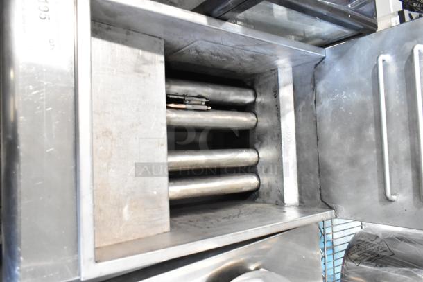 Mainstreet 541FF50N stainless steel deep fat fryer, commercial floor style, 120,000 BTU, door doesn't stay closed.