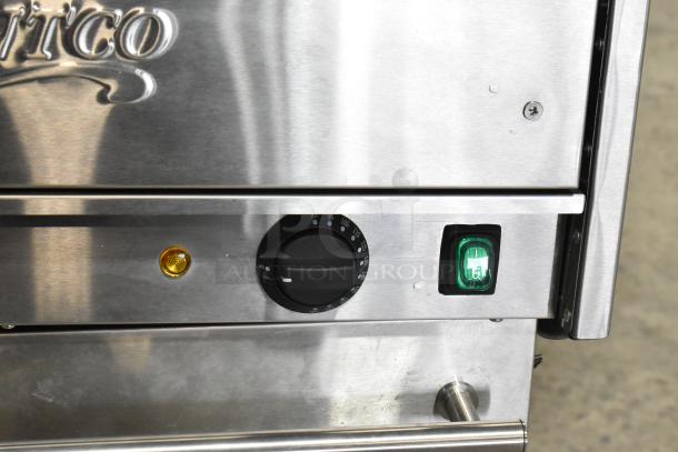 2025 Avantco 177BW32 stainless steel warming drawer, new scratch and dent, features power switch and temperature dial, 120V.