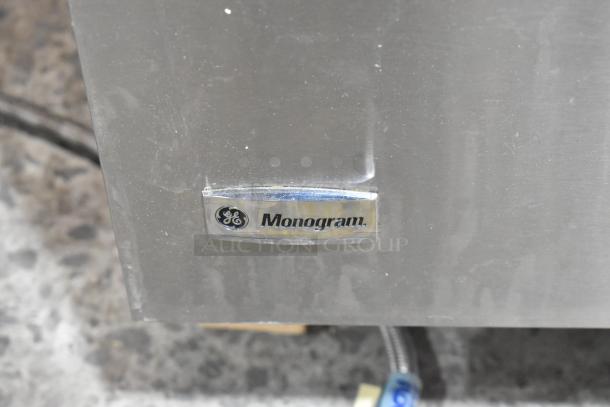 GE Monogram ZBD6880N20SS stainless steel undercounter dishwasher, brand new, scratch and dent, 115V, 1 phase, visible GE logo.