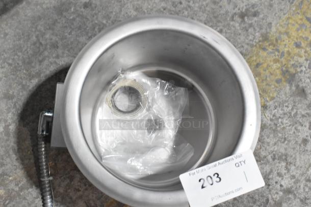 Brand new Avantco 177TPSW7 stainless steel 7 Qt. hot soup well warmer, scratch and dent, 120V, 1 Phase, labeled "203".