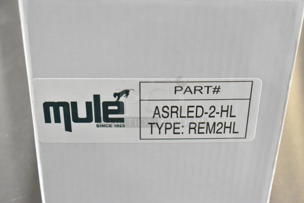 8 new Mule ASRLED-2-HL emergency lights, part# E185721-B, scratch and dent condition.