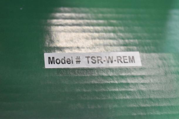 Seven new ASRLED-2-HL/TSR-W-REM emergency lights, model label shown, minor scratch and dent, auction item.