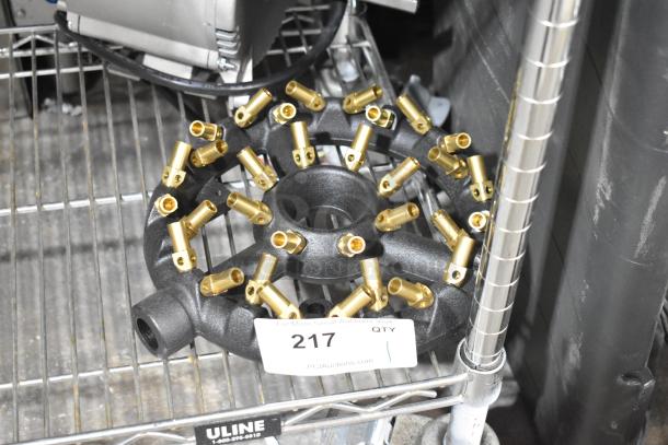 Brand new Avantco GSW WR-JBR32 burner for range, model 177F202, scratch and dent, visible auction tag.