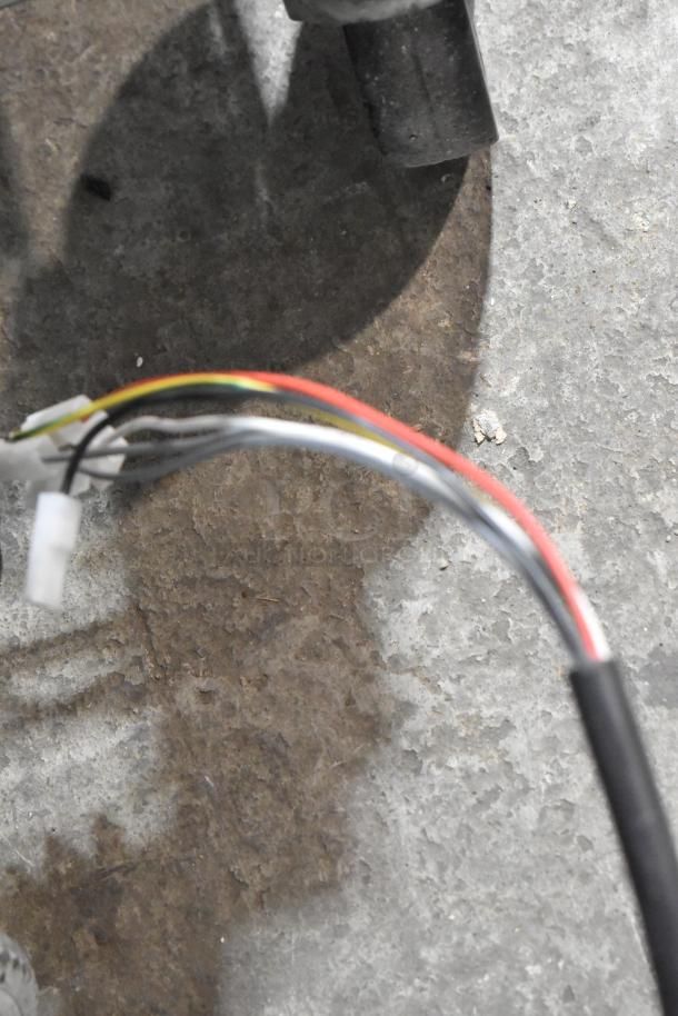 Nidec motor, brand new with scratch and dent. 115-120 volts, 1 phase. Wires and casing visible; motor specifics not shown.