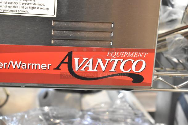 Brand new Avantco 177W50CKR electric countertop food warmer, stainless steel, 12"x20", 120V, 1 phase, with label.