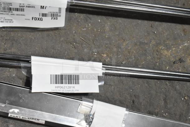 4 new scratch and dent items: Cres Cor 0621 281 K Angles Kit HP0621281K with visible labels detailing model and part numbers.
