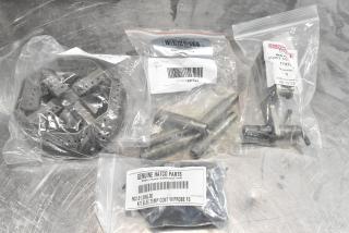 Four brand new scratch and dent items: Avantco microswitch sleeve, Blodgett spring holder, Garland burner head, Hatco temp control kit.