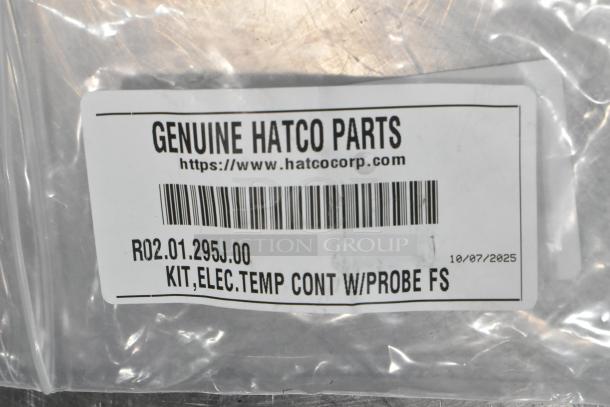 Hatco electric temperature control kit with probe FS label, model R02.01.295J.00, genuine part in packaging.