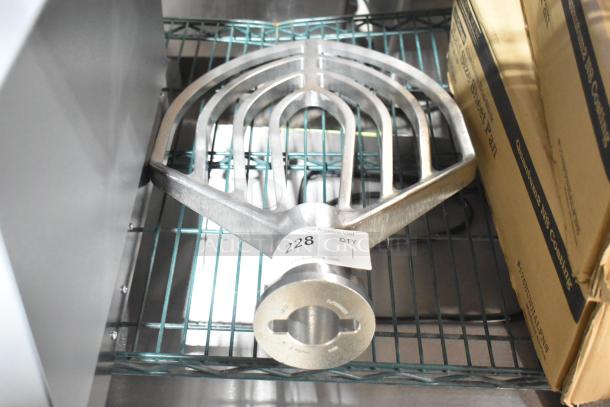 BRAND NEW Hobart HL80B metal 80-quart mixer paddle attachment, scratch and dent condition, model HL80B, item tag visible.