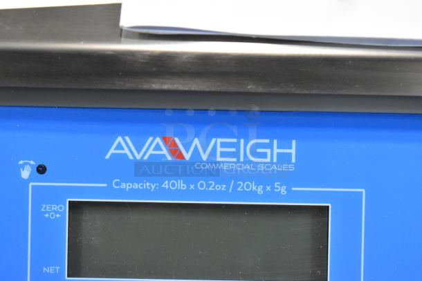 AvaWeigh 334PC40OS, 40 lb. digital portion control scale with oversized platform; new, scratch and dent condition.