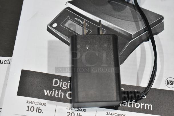 AvaWeigh 334PC40OS 40 lb. Digital Portion Control Scale, oversized platform, brand new condition, minor scratches.