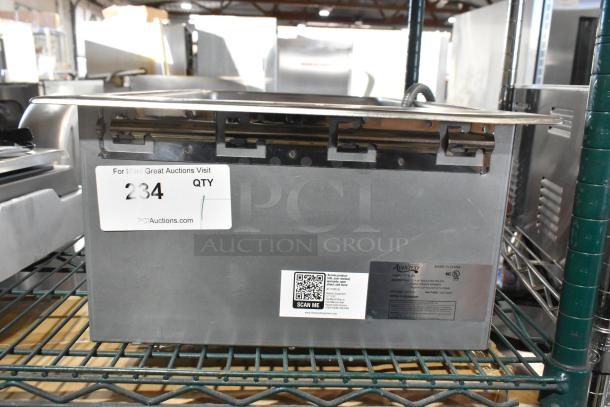 BRAND NEW Avantco 177TM12H drop-in hot food well, stainless steel, 240V, 1 phase. Scratch and dent condition, label visible.
