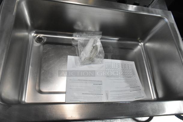 Brand new 2024 Avantco 177TM12H stainless steel top mount hot food well with round corners, drain, 240V, 1 phase.