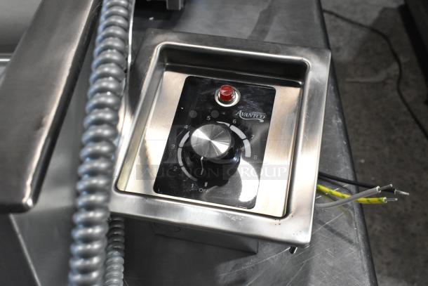 Avantco 177TM12H stainless steel hot food well with control panel, scratch and dent, 240V, 1 phase, round corners, drain.