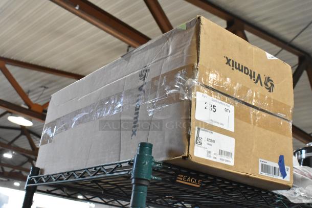 Boxed VitaMix VM0800 stainless steel commercial countertop drink mixer, 120 volts, 1 phase, brand new, slight box damage.