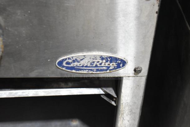 Cook Rite stainless steel commercial gas single burner stock pot range with visible brand label, showing usage wear.