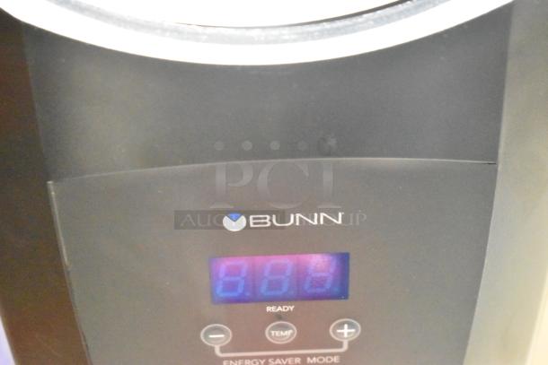 Bunn H5X hot water dispenser, stainless steel, 5-gallon, 212°F capacity, scratch and dent condition, digital display shown.