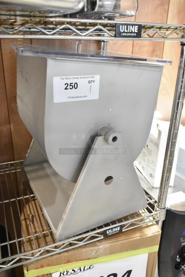 BRAND NEW Backyard Pro BSMM-44T meat mixer, 44 lb. capacity, manual tilt, removable paddles, minor scratches visible.