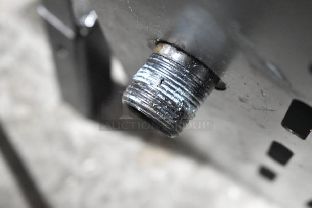 BRAND NEW Cooking Performance Group CPG-SP-18-N stock pot range connector detail, 80,000 BTU, scratch and dent condition.