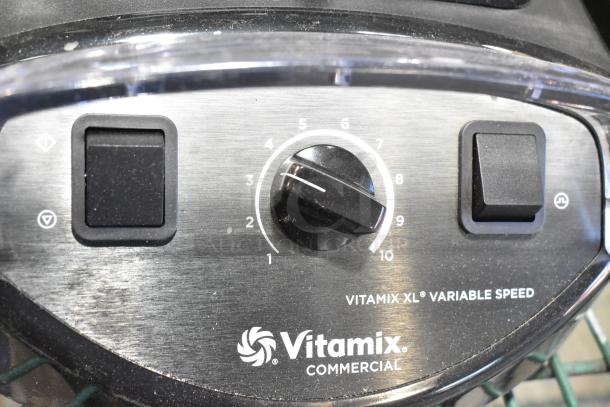 VitaMix VM0141A 5205 XL blender base, 4.2 hp, variable speed dial, new condition with minor scratches.