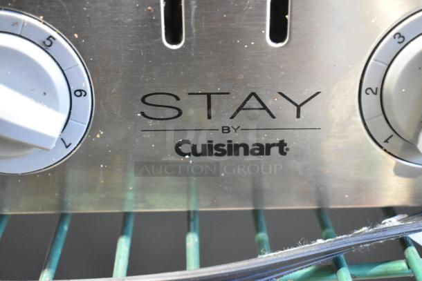 BRAND NEW SCRATCH AND DENT Cuisinart STAY WST480 4-slice toaster. Stainless steel with visible brand logo.