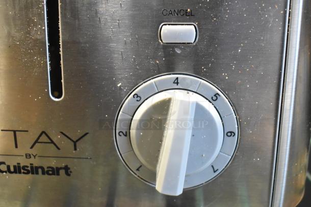 BRAND NEW SCRATCH AND DENT! STAY by Cuisinart WST480 4 Slice Stainless Steel Toaster, features dial and cancel button.