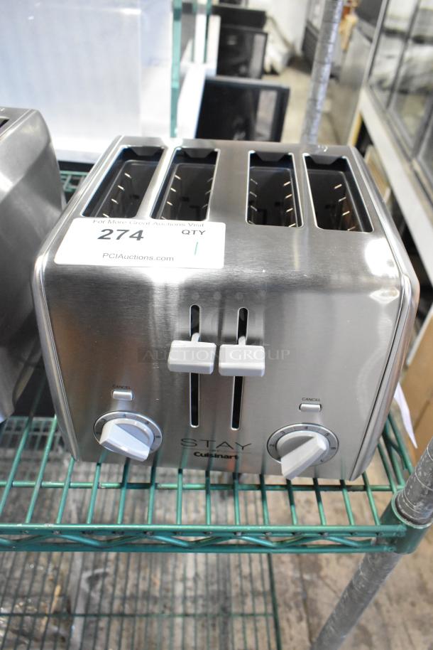 BRAND NEW Cuisinart STAY WST480 4-Slice Toaster, stainless steel, scratch and dent, with settings and cancel buttons.