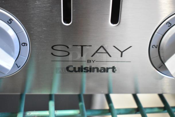 BRAND NEW, scratch and dent, Cuisinart STAY WST480 4-slice stainless steel toaster with visible knob settings.