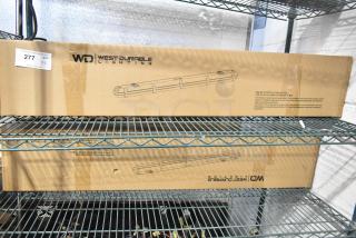 2 new WD West Durable Lighting VT40-WHT-4 LED vapor tight lights in original packaging, slight box damage visible.