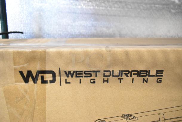 2 brand new WD West Durable Lighting VT40-WHT-4 LED vapor tight lights in original packaging, slightly scratched.