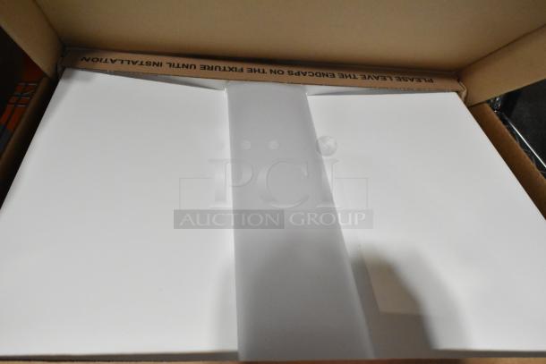 6 brand new Lithonia 2BLT4 40L ADSM GZ10 LP840 LED troffers in box, minimal scratches, ready for installation.