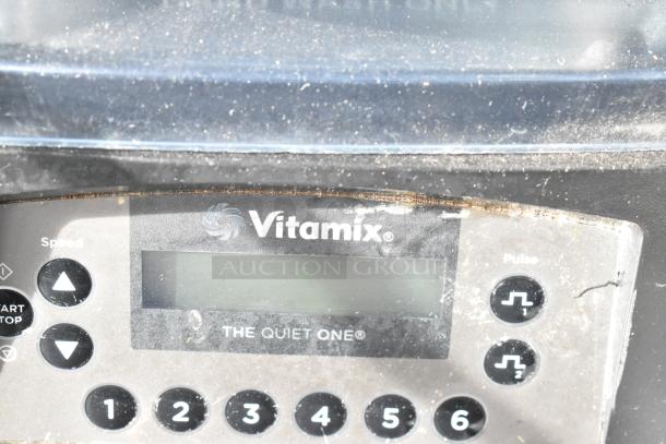 2019 VitaMix VM0145 blender control panel with clear dome enclosure; shows minor wear; features speed settings and "The Quiet One" label.
