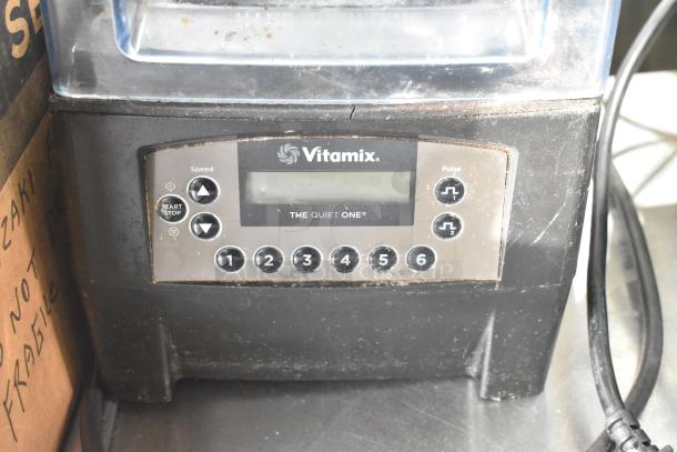 VitaMix VM0145 countertop blender with clear dome enclosure. Features control panel with speed settings, 120V, used condition.